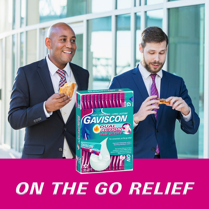 Buy Gaviscon Dual Action Liquid 10ml x 12 Sachets Online at Chemist